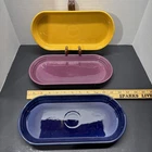 Fiesta Ware BREAD PLATTER UTILITY TRAY Lot Of 3 FIESTA WARE 12" FREE SHIPPING