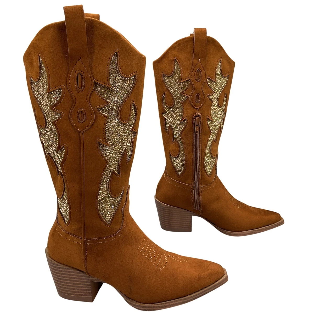 The Wild Pair Womens Cowgirl Leather boots Size 5.5 B Wild Pair Leather Boots for Women for sale | eBay main image 3