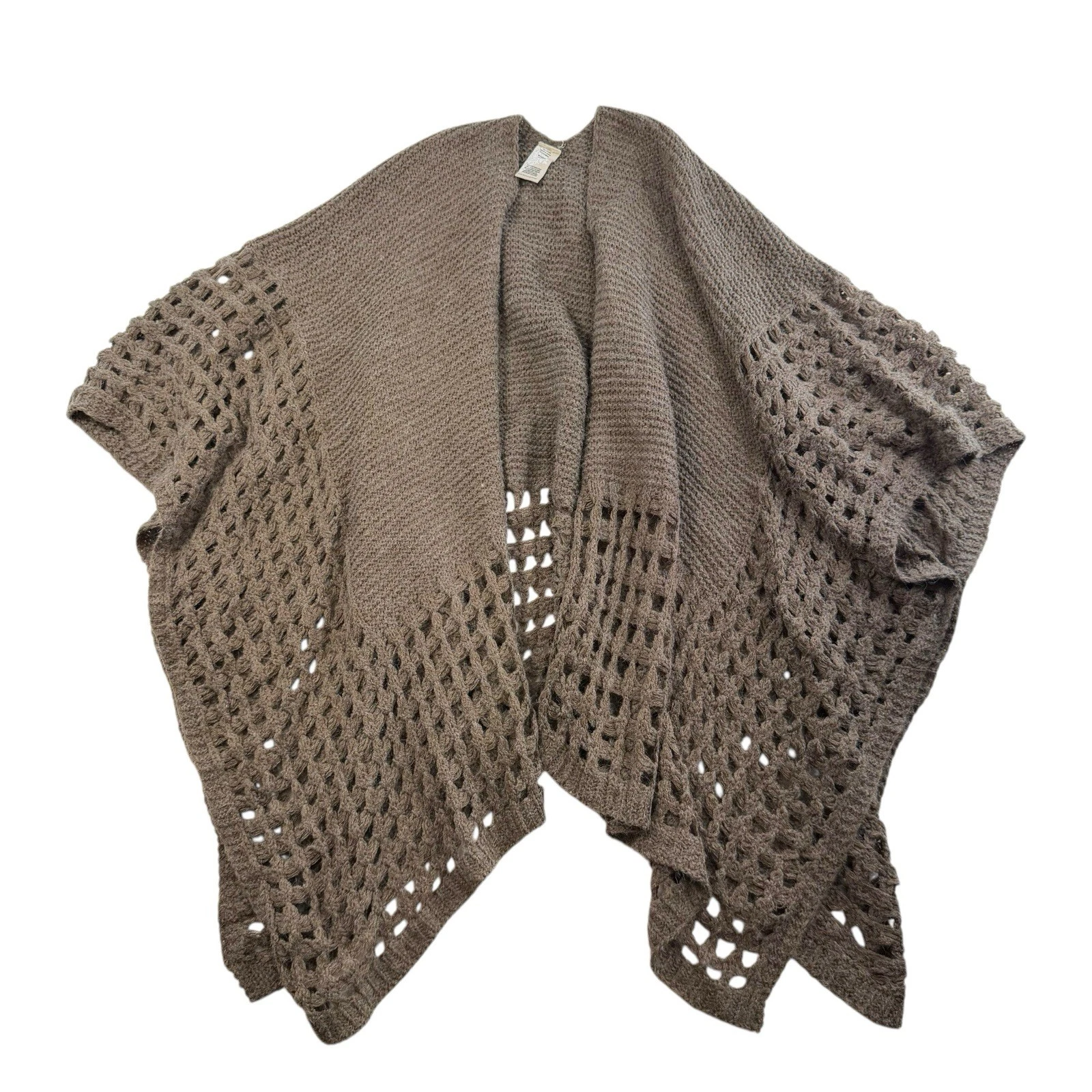 Soft Surroundings OS Sweater Cardigan Knit Shawl Wrap Poncho Boho Brown Cozy
Opens in a new window o