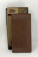 JUSTIN MEN'S ROUGHOUT LEATHER RODEO WALLET