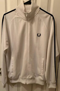 white fred perry track jacket