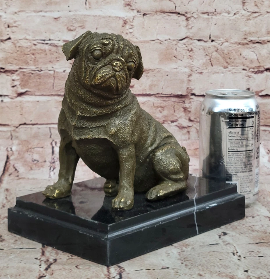Escultura de bronze feita à mão estátua animal buldogue inglês cachorro animal estatueta Milo - Imagem 2 de 4