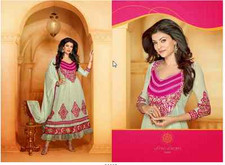 Women UnStitched Salwar Kameez Kurti suite Saree sage Green Rani