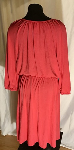 Faded Glory Coral Red Scooped Neck Dress Size 3X - Picture 4 of 5