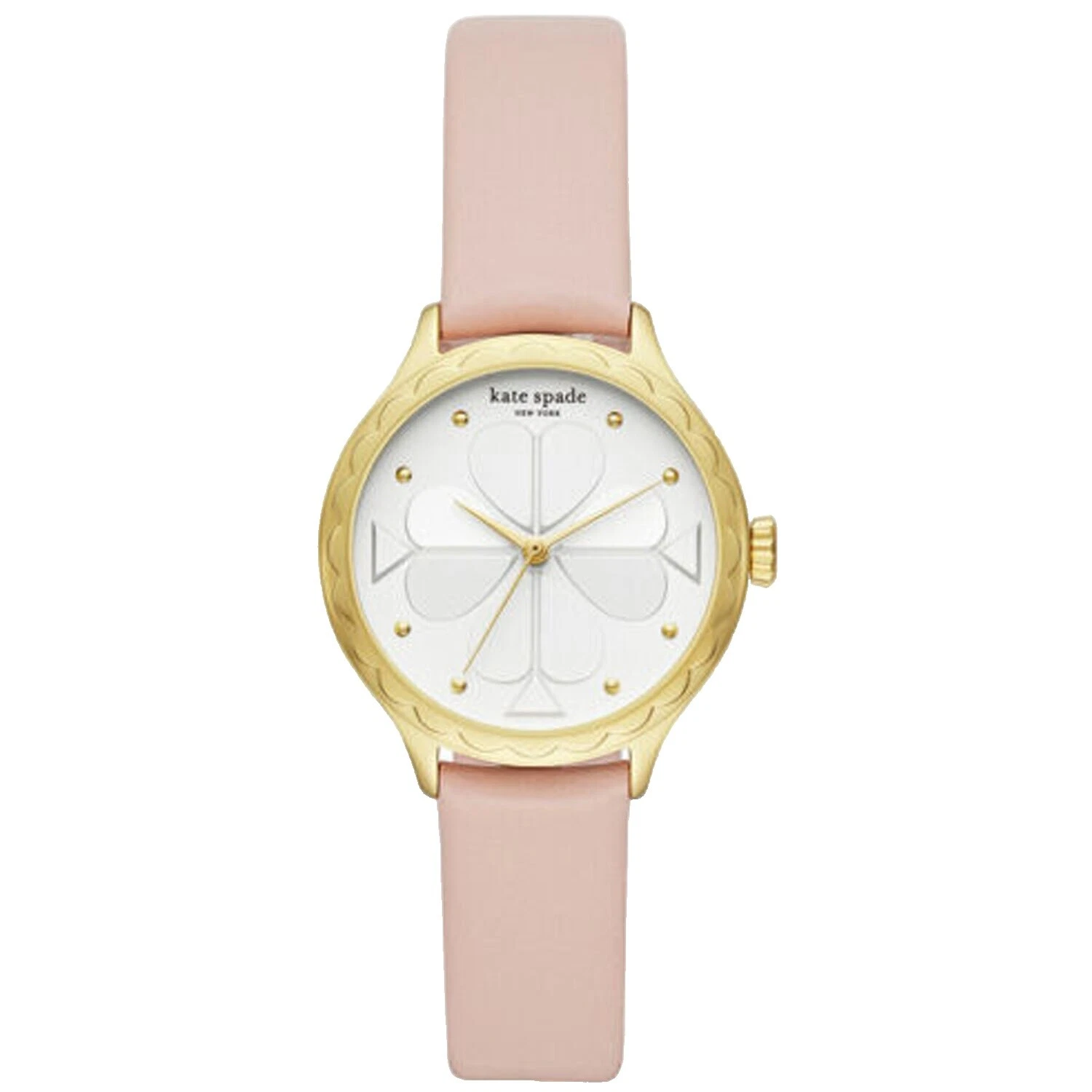 Kate Spade New York Caja de acero inoxidable Relojes de pulsera de cuero