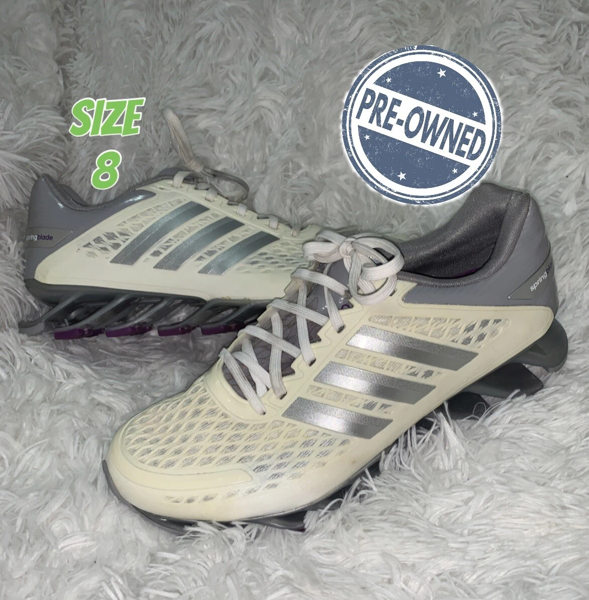 Adidas Springblade Razor M20199 White Grey Purple Womens Size 8.5 Running  Shoes | eBay