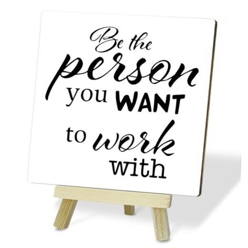 Office desk accessories, Desk decorations for women office, Be the person you