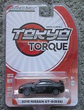 NIP 2018 GREENLIGHT 1/64 2015 NISSAN SKYLINE GT-R R35 BLACK TOKYO TORQUE SER #2