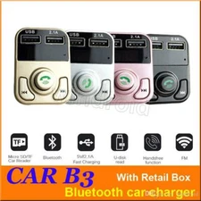 Wireless In Car Bluetooth FM Transmitter MP3 Radio Adapter Car 2 USB Charger G2