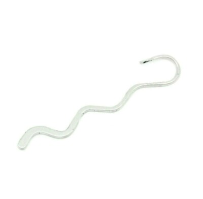10 Flat Wavy 3 3/8'' Bookmarks with Hole For Beading Bead Charms Silver Findings