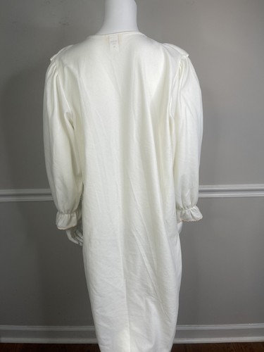 Vintage Sears-Carriage Court Soft Ruffle Nightgown Large Ivory Prairie Cottage - Picture 8 of 11