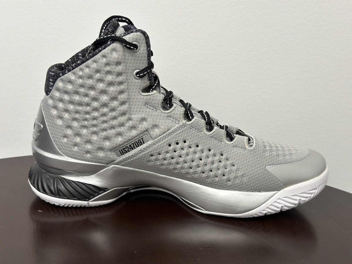 Under Armour Curry 1 BHM Black History Month Silver Black 3026279