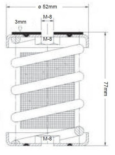 Simple Spring Mount 10-125Kg Anti Vibration Metal Coil Spring - Picture 4 of 6