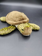 Wild Republic Green Turtle Tortoise Plush Stuffed Animal 14" x 9" Toy