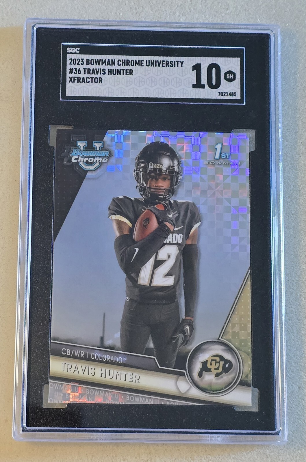 2023 Bowman U Chrome TRAVIS HUNTER XFRACTOR SGC 10 Gem Mint 1st Bowman #36 RC