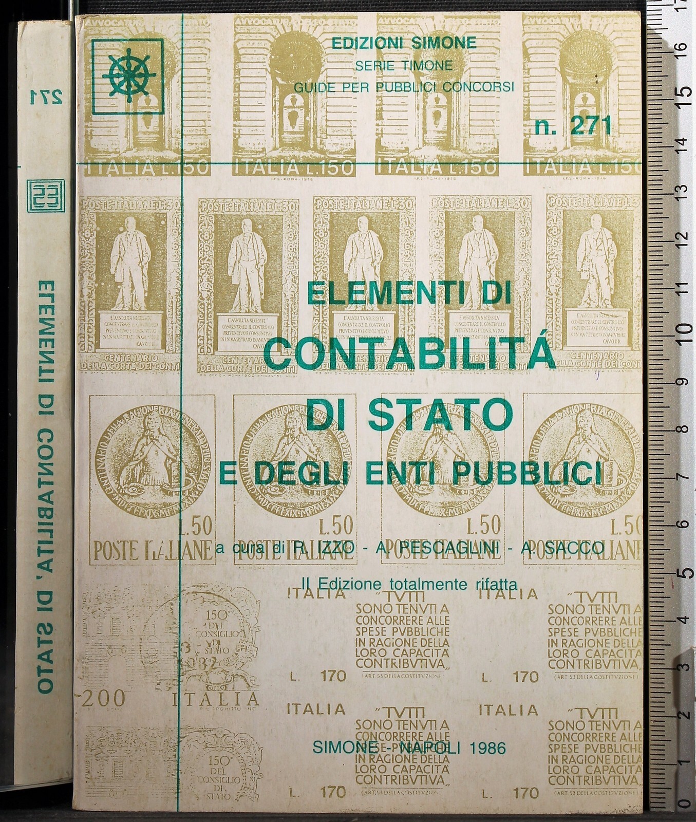 ELEMENTI DI CONTABILITÀ DI STATO E DEGLI ENTI PUBBLICI. IZZO. EDIZIONI SIMONE.