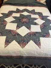 Vintage Quilt Patchwork Cotton Lone Star Queen