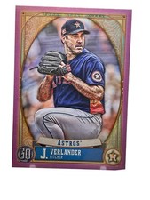 2021 Topps Gypsy Queen Justin Verlander Mauve Parallel Houston Astros #’ed to 75