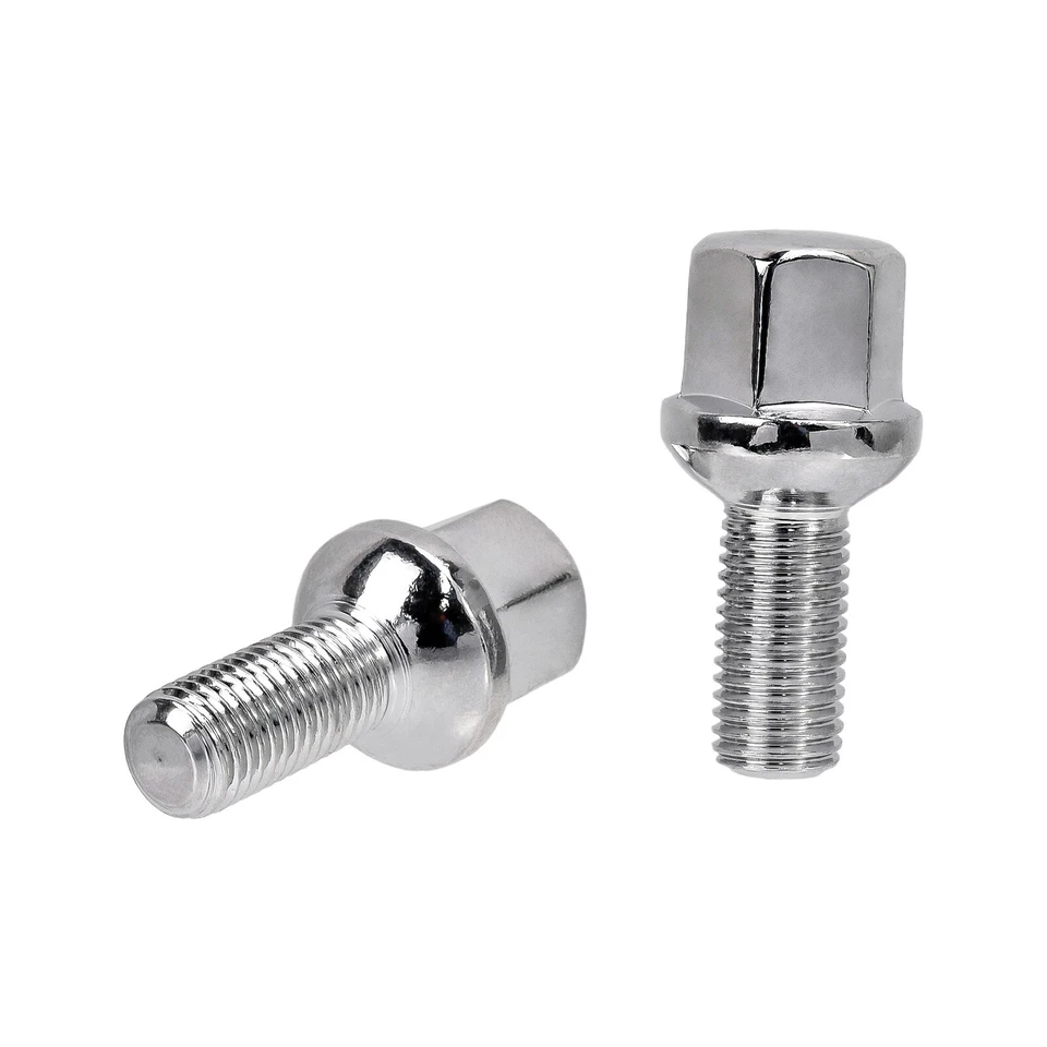 20 piezas cromo 12x1,5 bola asiento rueda perno 45 mm total para Mercedes-Benz SL500 Foto 4 de 4