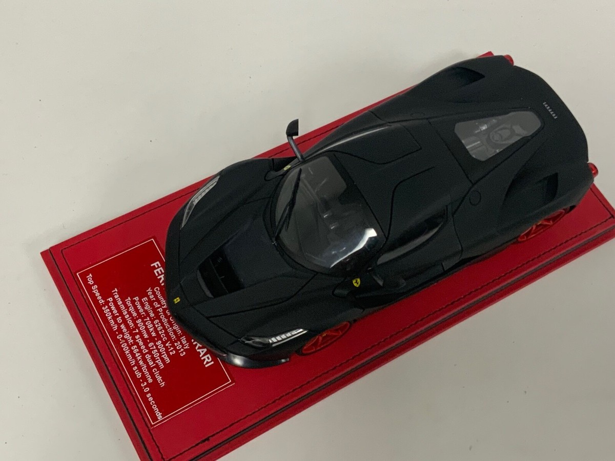 1/18 Hot Wheels Ferrari LaFerrari in Matte Black with custom