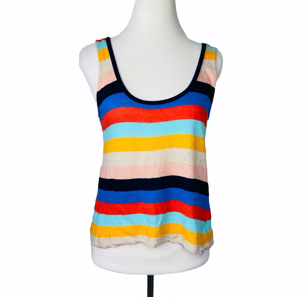 Anthropologie Splendid x Gray Malin Linen Striped Multi Color Tank Top XS |  eBay