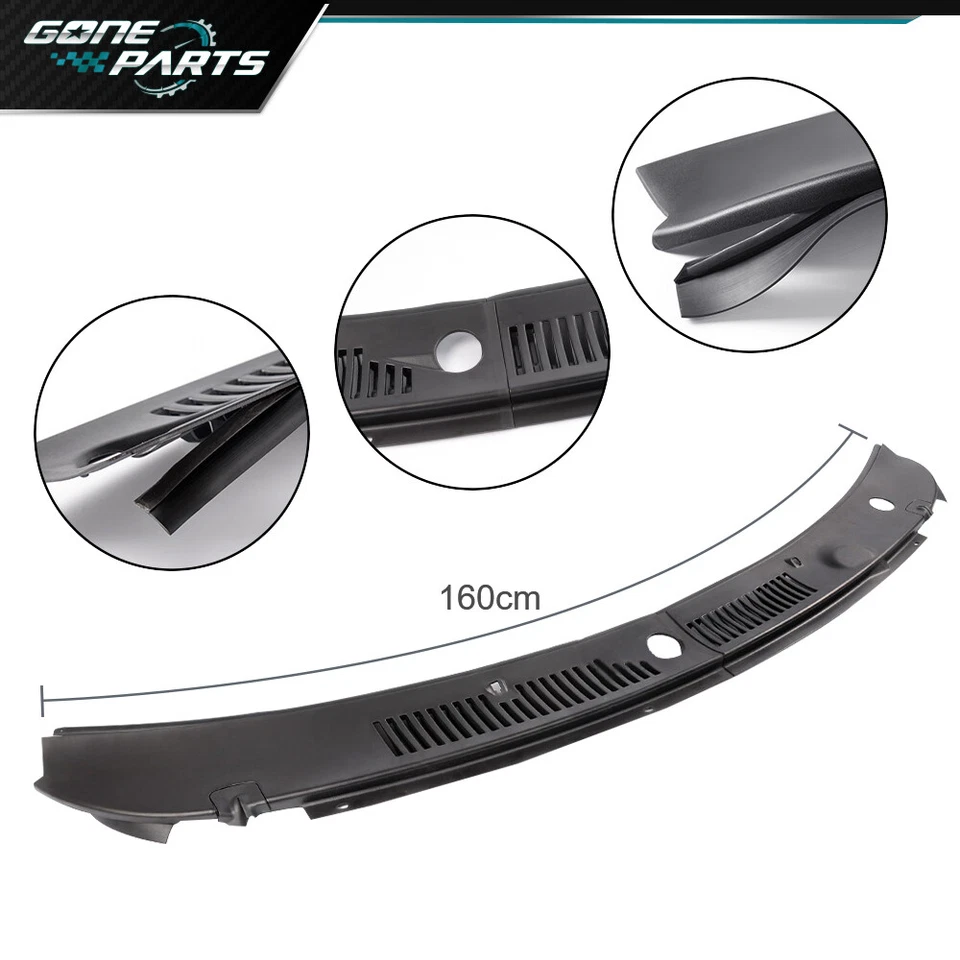 Windshield Cowl Cover Fit For 1999-2004 Ford Mustang Improved Wiper Cowl Grille - Image 4 of 4
