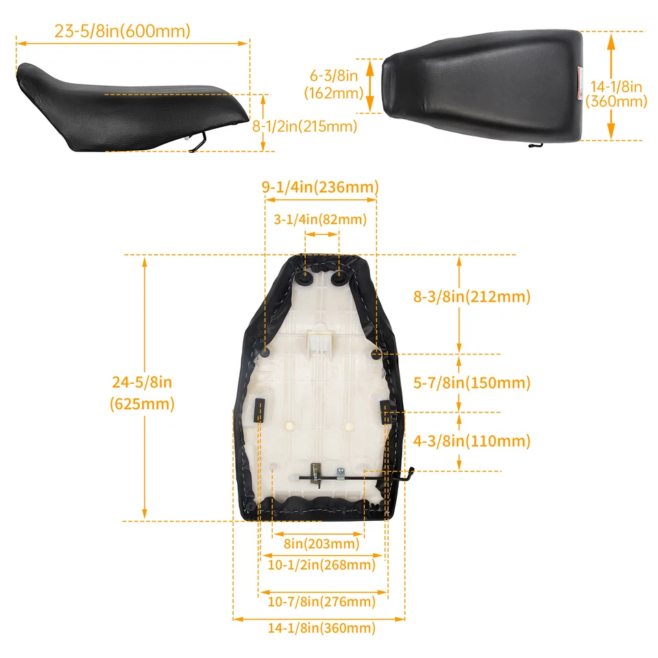 Assento completo 1988 1989 1990-2000 para Honda TRX 300 TRX300 FW Fourtrax 2X4 4X4 - Imagem 3 de 4