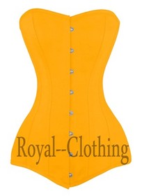 Heavy Duty Double 26 Steel Boned Over Bust Long Line Training Cotton Corset 