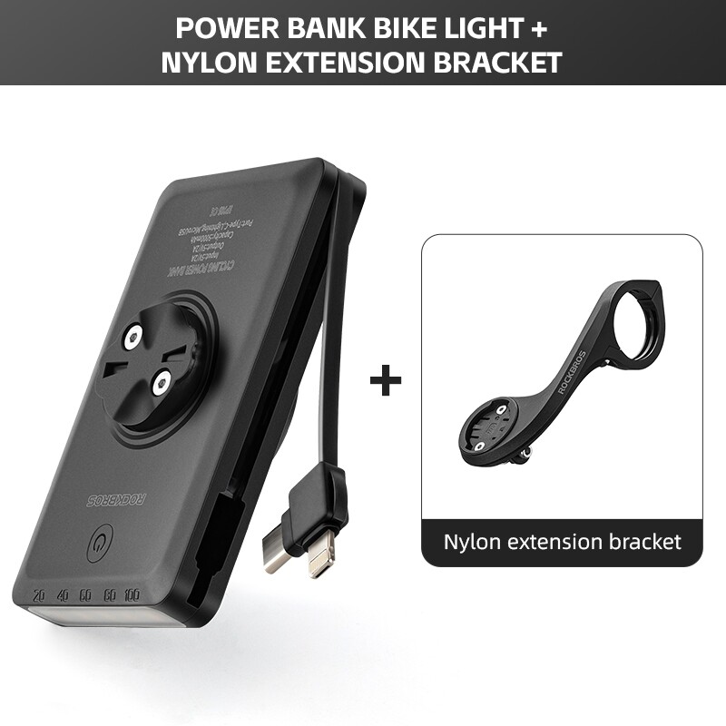 Велосипедный спидометр ROCKBROS Power Bank Комбинация фар с портативным кронштейном 5890₽