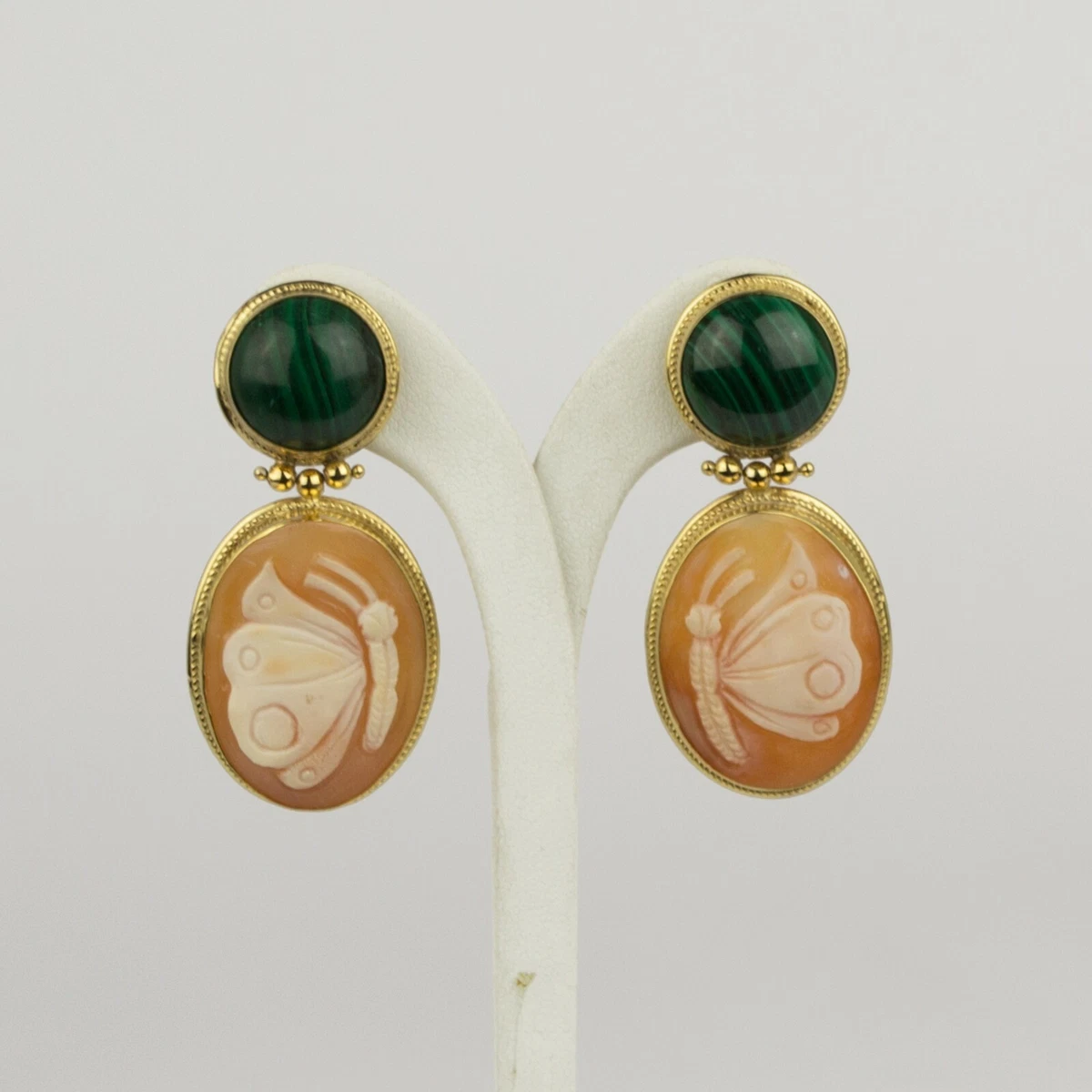 Orecchini Pendenti Donna In Pietra Di Malachite Naturale - Cristallo Rotondo Con Gancio, Ipoallergenici, Energetici, Regalo Compleanno O Anniversario