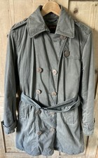 Schott Nyc Ladies Military Double Breasted Khaki Coat Jacket Size Small 8-10