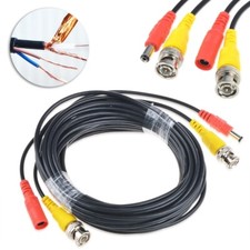 50ft BNC Video Power Cable Wire for Surveillance CCTV Security Camera White