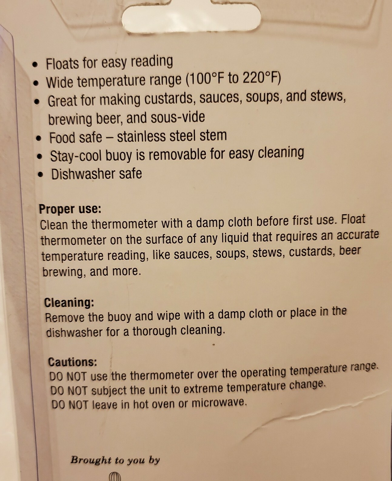 Harold Import Co. HIC Floating Slow Cooker Thermometer