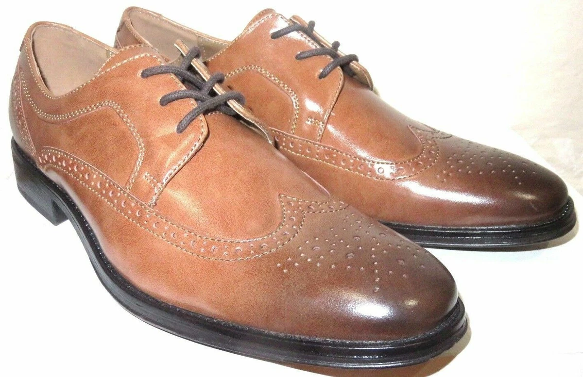 Apt. 9 Men s Bay View Luggage Wingtip Brown Dress Shoes Size 8.5 NEW 70 SALE