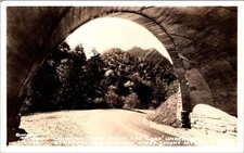 Standard Sized Postcard RPPC Chimney Tops Smoky Mt Underpass Newfound Gap Smoky