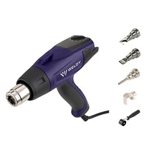 Weldy HG 530-S Heat Gun Kit 230V – Hot Air Tool with 4 Nozzles & Roller