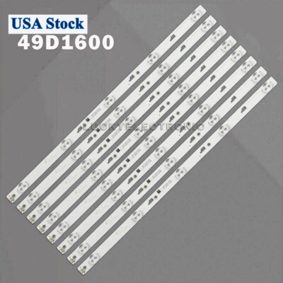 8Pcs LED Bars For TCL-ODM-49_D1600_8X5_3030C_5S1P 49L26CNC 49L2600C 49L510U18