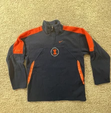 Vintage University of Illinois Nike Sweater 1/4 Zip Youth Sz M