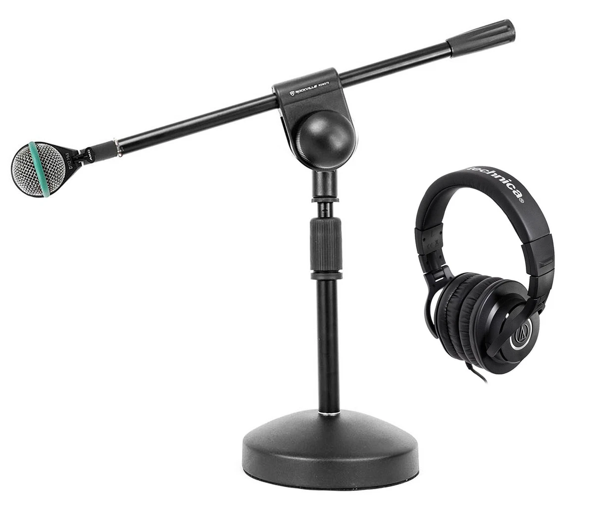 AKG D112 MKII Kick Drum Bass Guitar Microphone Audio Technica Headphones Stand