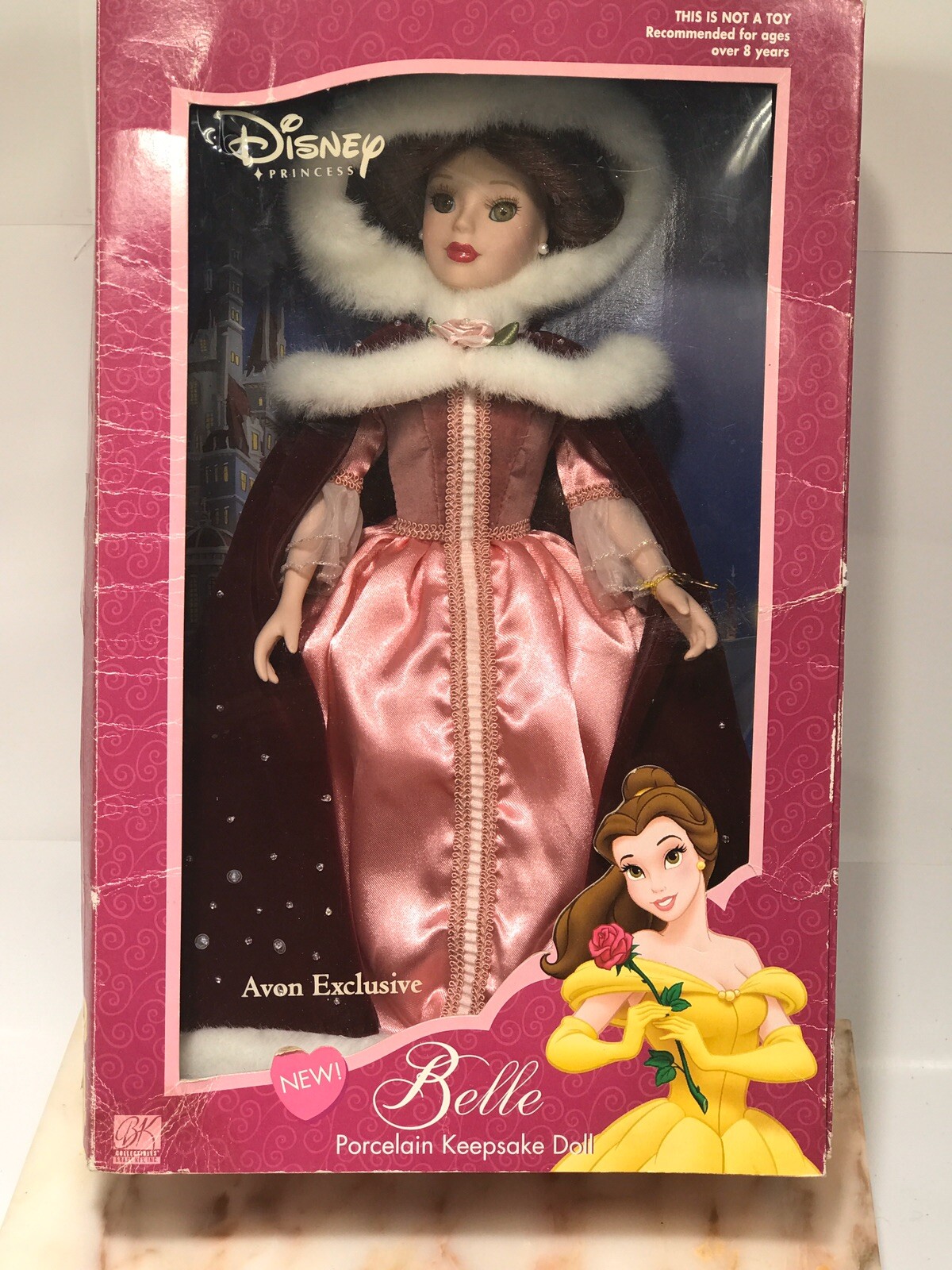 disney princess belle porcelain keepsake doll