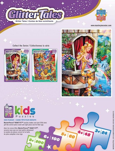 Glitter Fairytales Rapunzel 100pc Glitter Puzzle - Picture 2 of 3