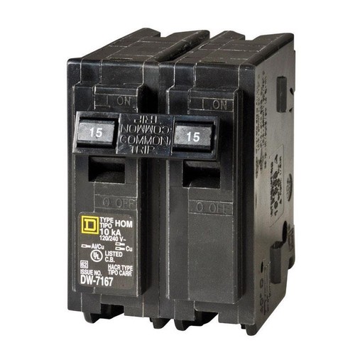 Homeline Circuit Breaker, Mini, 15 A, 2 -Pole, 120/240 V, Fixed Trip, Plug Mount - Picture 4 of 12