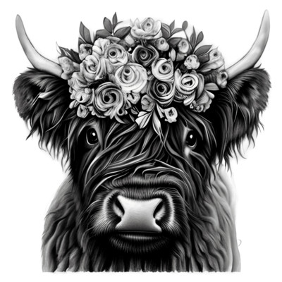 Car decal sticker highland cow sticker