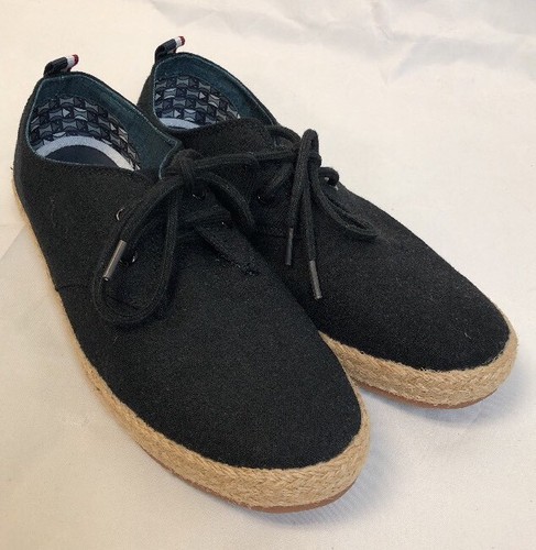 BEN SHERMAN Black Striped Lace Up 