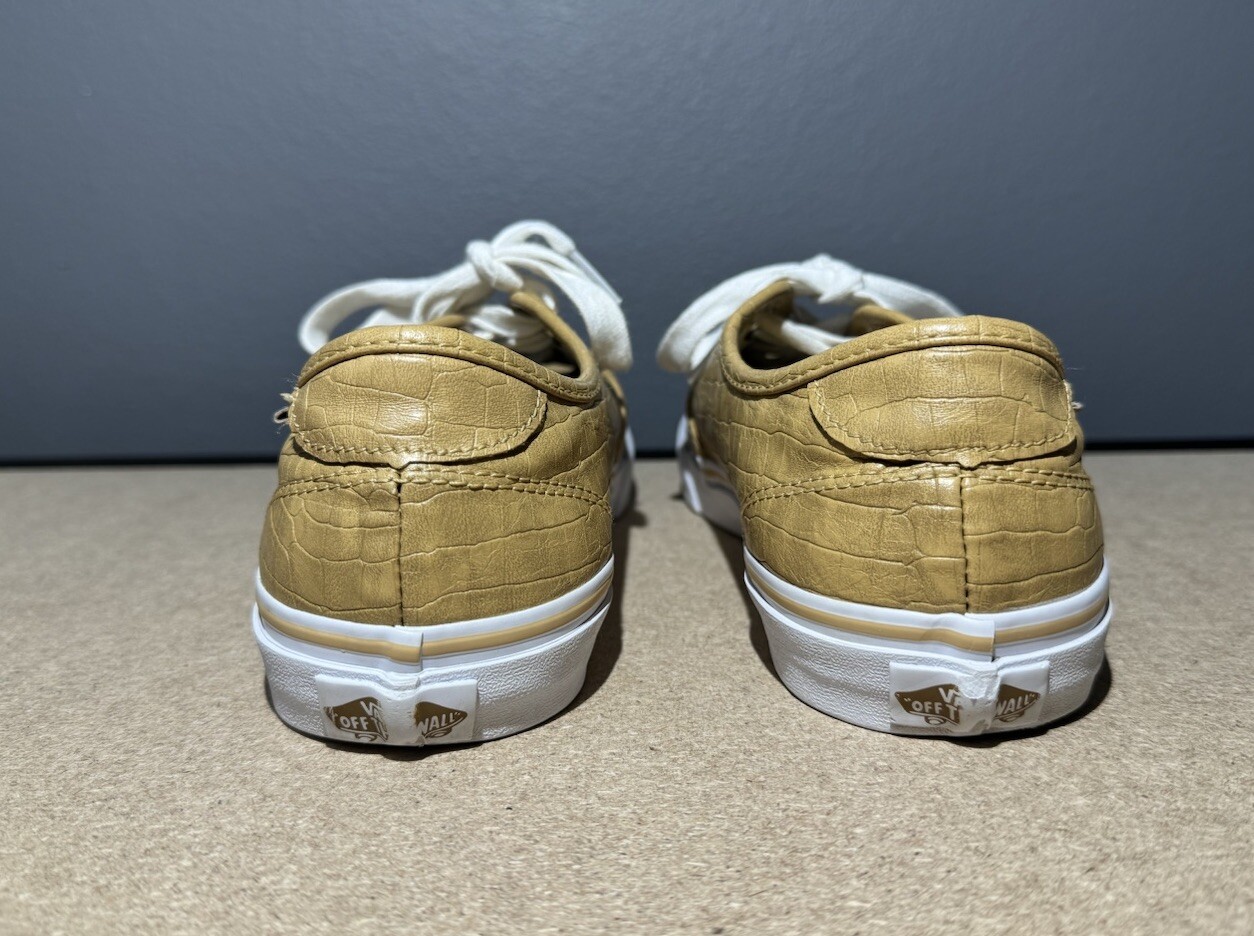 Women’s Vans Camden Size 10 Tan Deluxe Faux Crocodile Skin Sneakers 721356 thumbnail 5