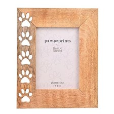 Pet Photo Frame Paw Print Mango Wood 5" x 7"