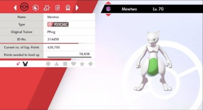 Pokemon Schwert & Schild Shiny Mewtwo 6IV Max EVs