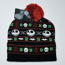 Disney The Nightmare Before Christmas Toboggan Beanie Winter Hat Cap Jack NEW