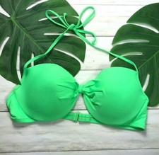 NWT J. CREW GATHERED HALTER UNDERWIRE BIKINI TOP b9643 NSE 36A 36 A GREEN
