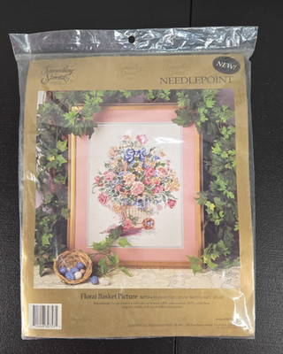 Something Special Floral Basket Needle Point New Complete Kit